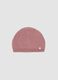 Pink pure organic cotton knitted hat for baby girl_0