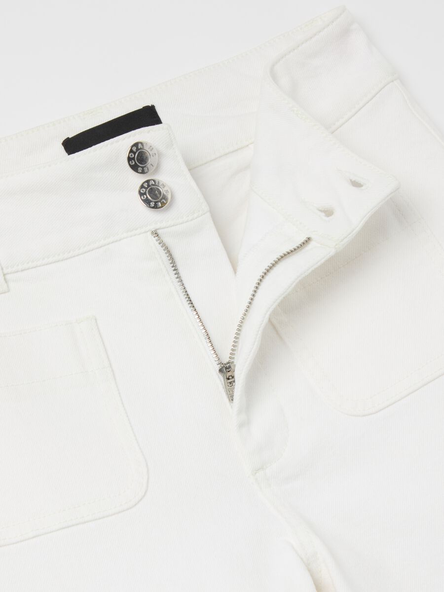 Solid colour bootcut-fit trousers_5