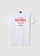 White pure cotton regular fit T-shirt with Hard Rock Cafe logo_0