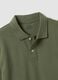 Green long-sleeve organic cotton piqu&eacute; polo shirt, regular fit_2