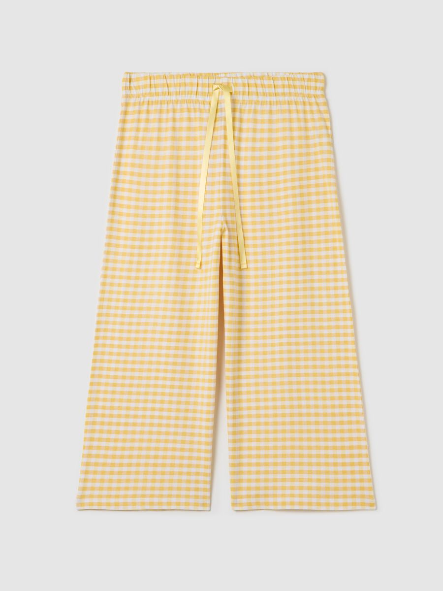 Gingham pyjama trousers with drawstring_4