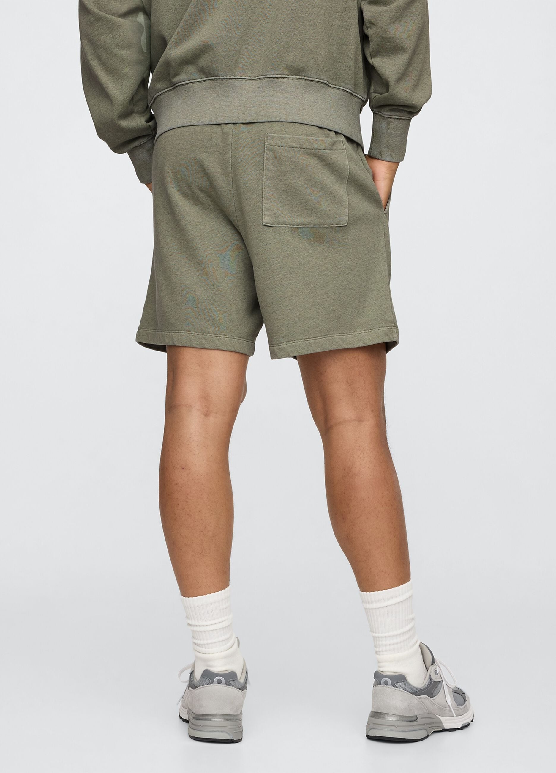 Green Shorts in Cotton and Polyester Blend Gap
