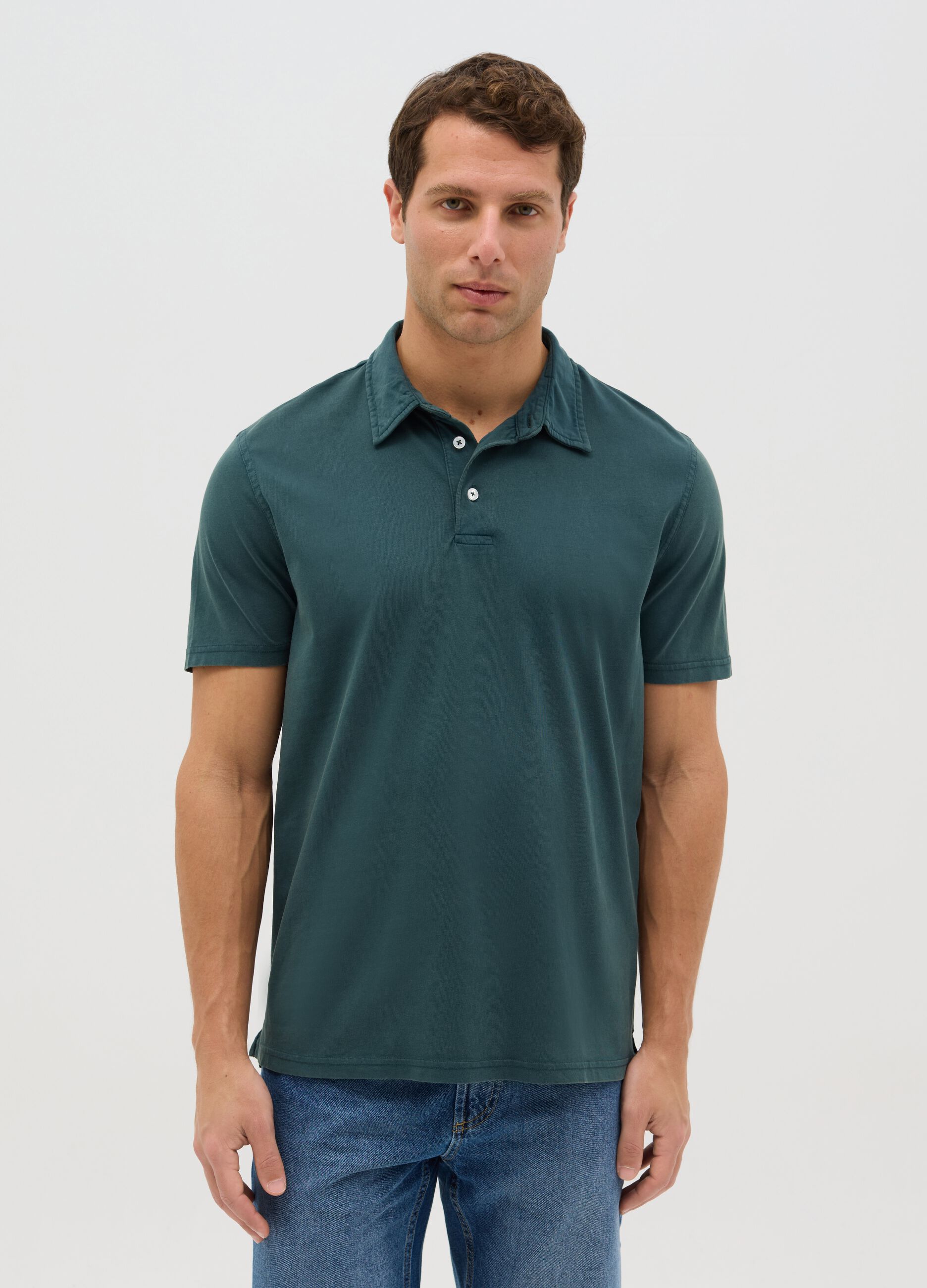 Regular-fit polo shirt in jersey