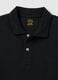 Men's black pure cotton polo regular fit_5