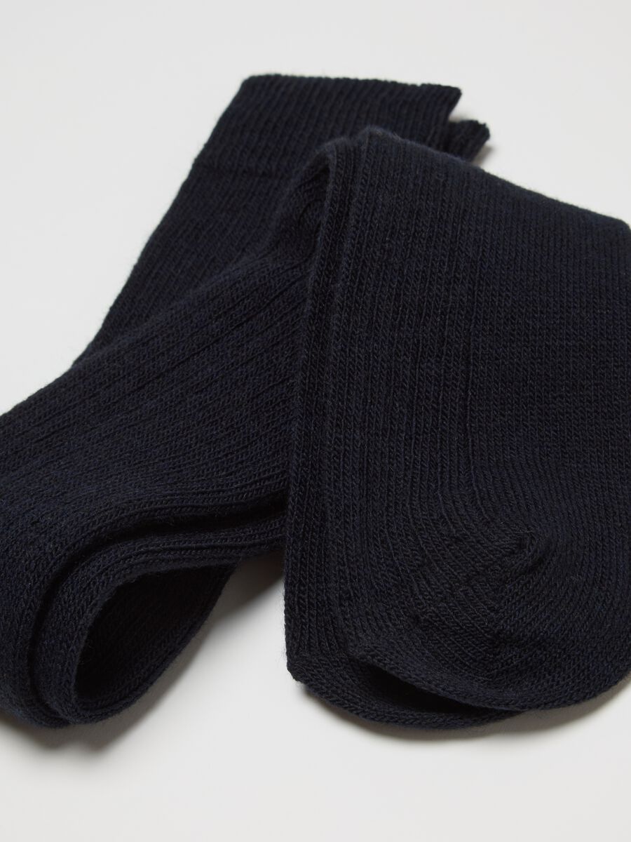 Blue striped long socks_1