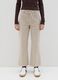Beige flared corduroy trousers_1