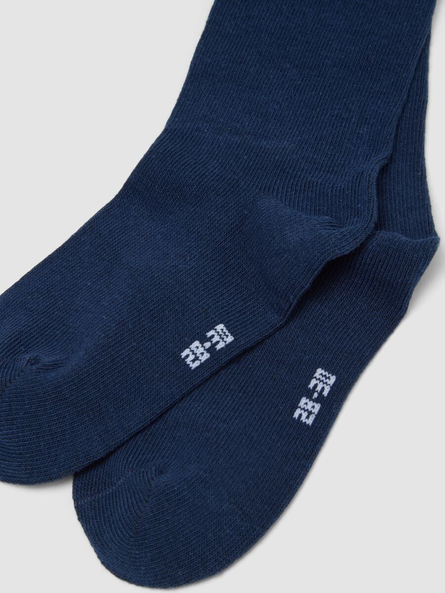 Tripack di calze lunghe blu in cotone organico elasticizzato_2