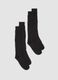 Two-pack of black long ribbed socks_0