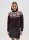 Maglione marrone regular fit con motivo jacquard_2