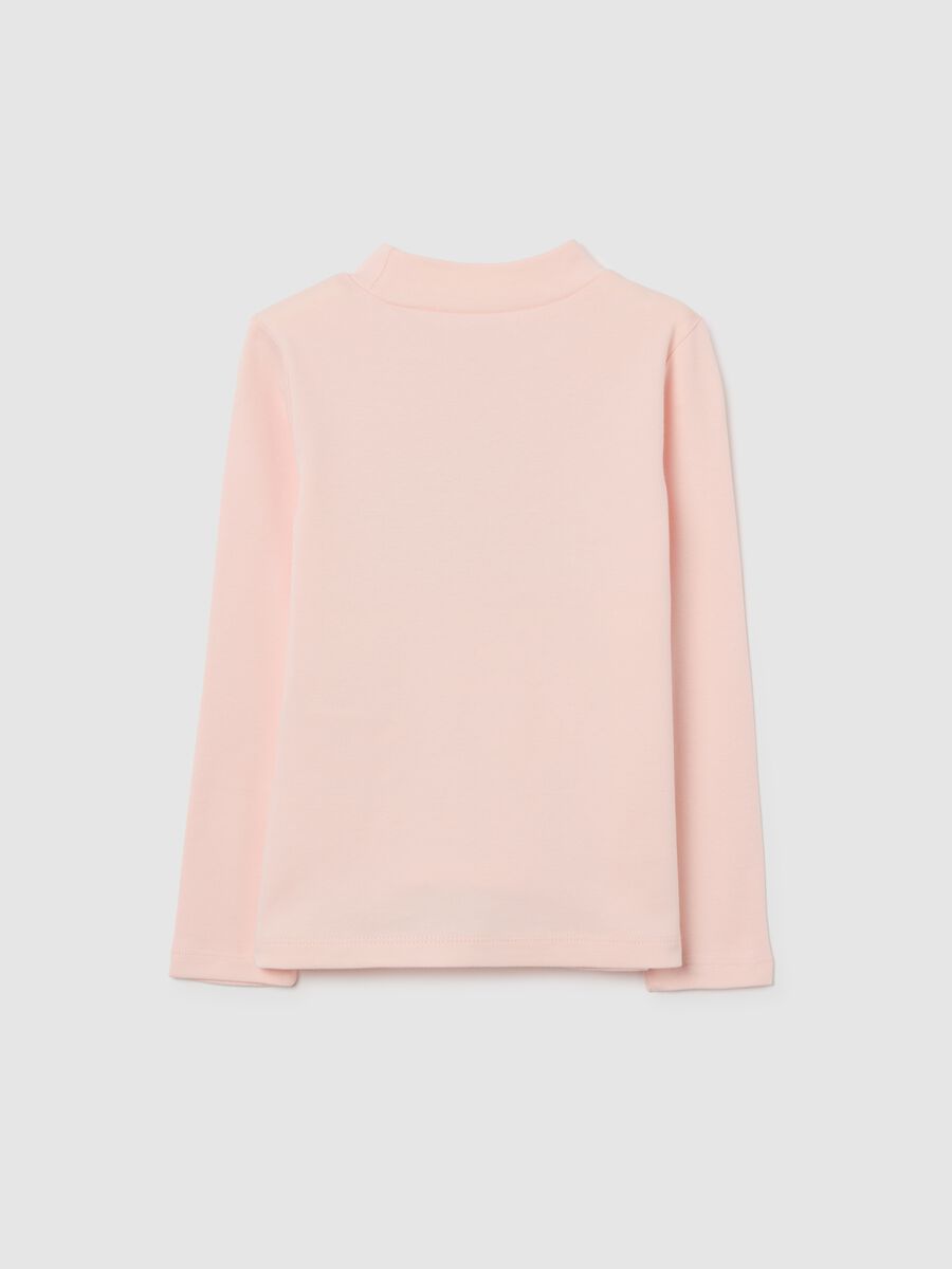 Girls' pink pure cotton sweater regular fit_1