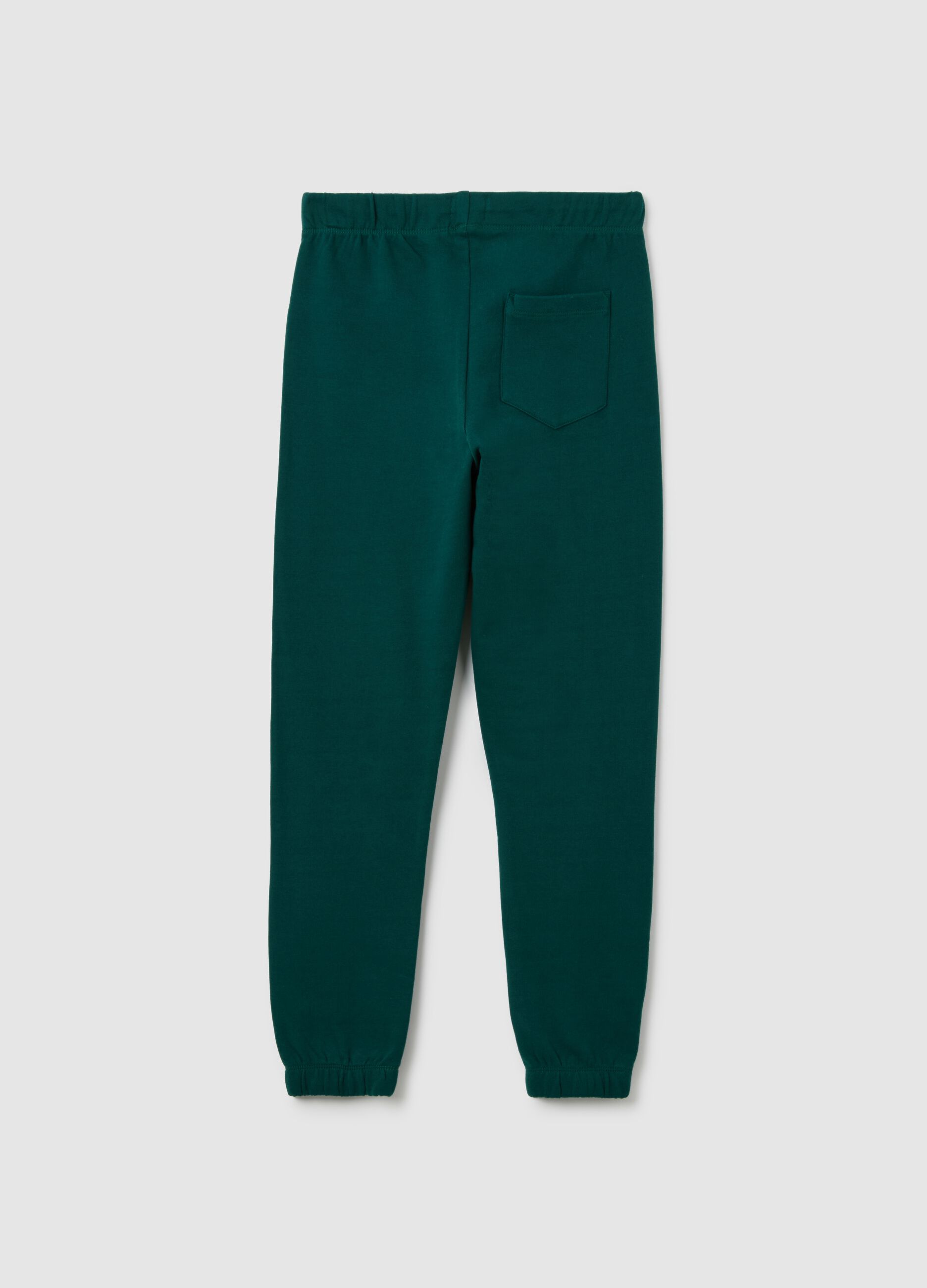 Boy's green cotton jogger pants