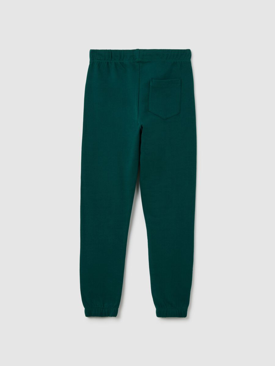 Boy's green cotton jogger pants_4