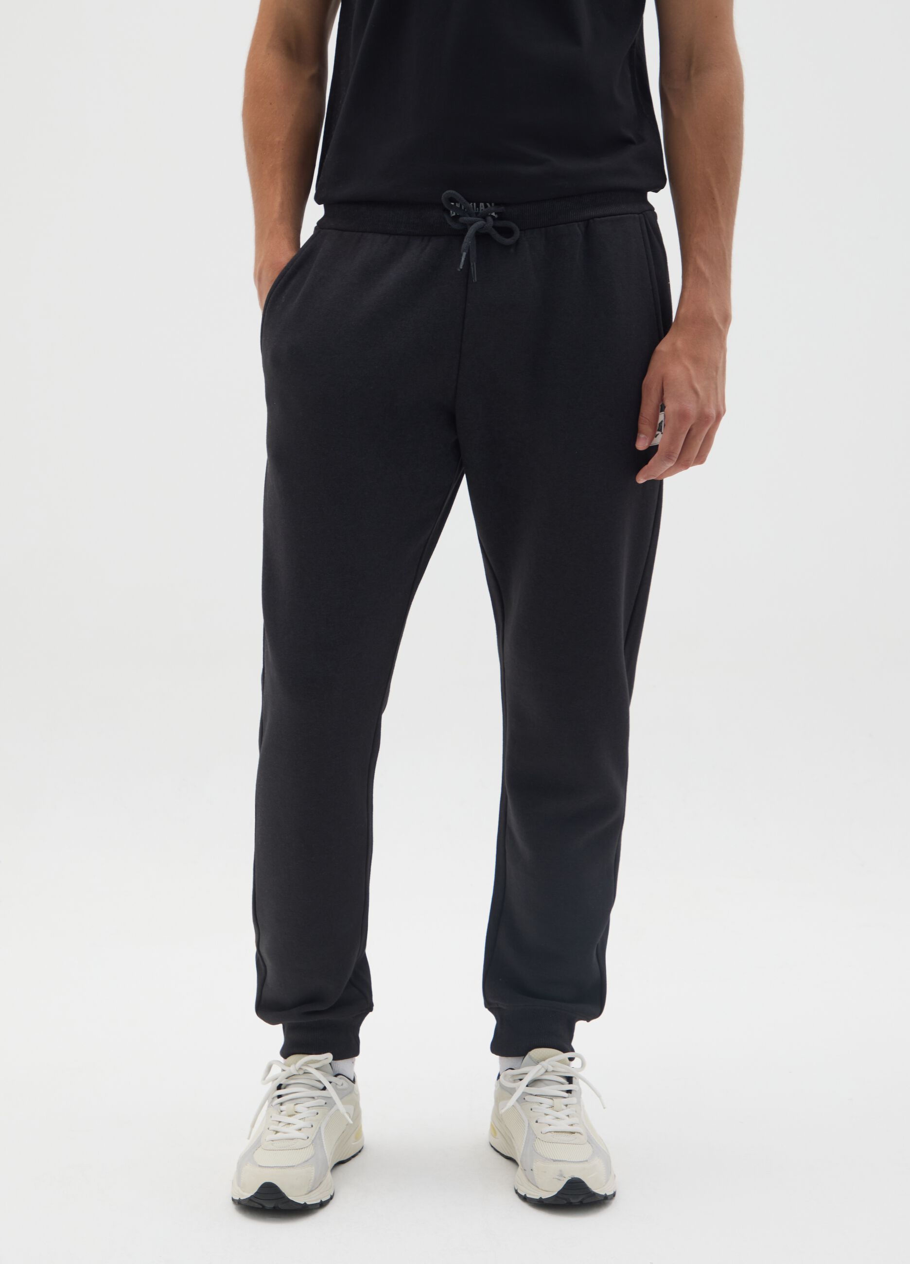 Everlast Black Cotton Blend Jogger Trousers