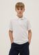 White organic cotton polo shirt for boys, regular fit_1
