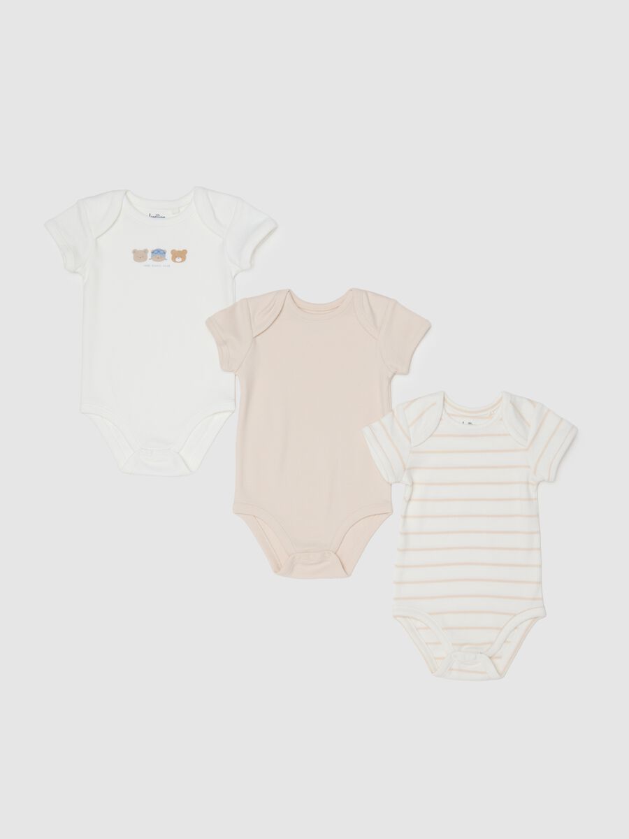 Set of pure cotton multicolour baby bodysuits_0