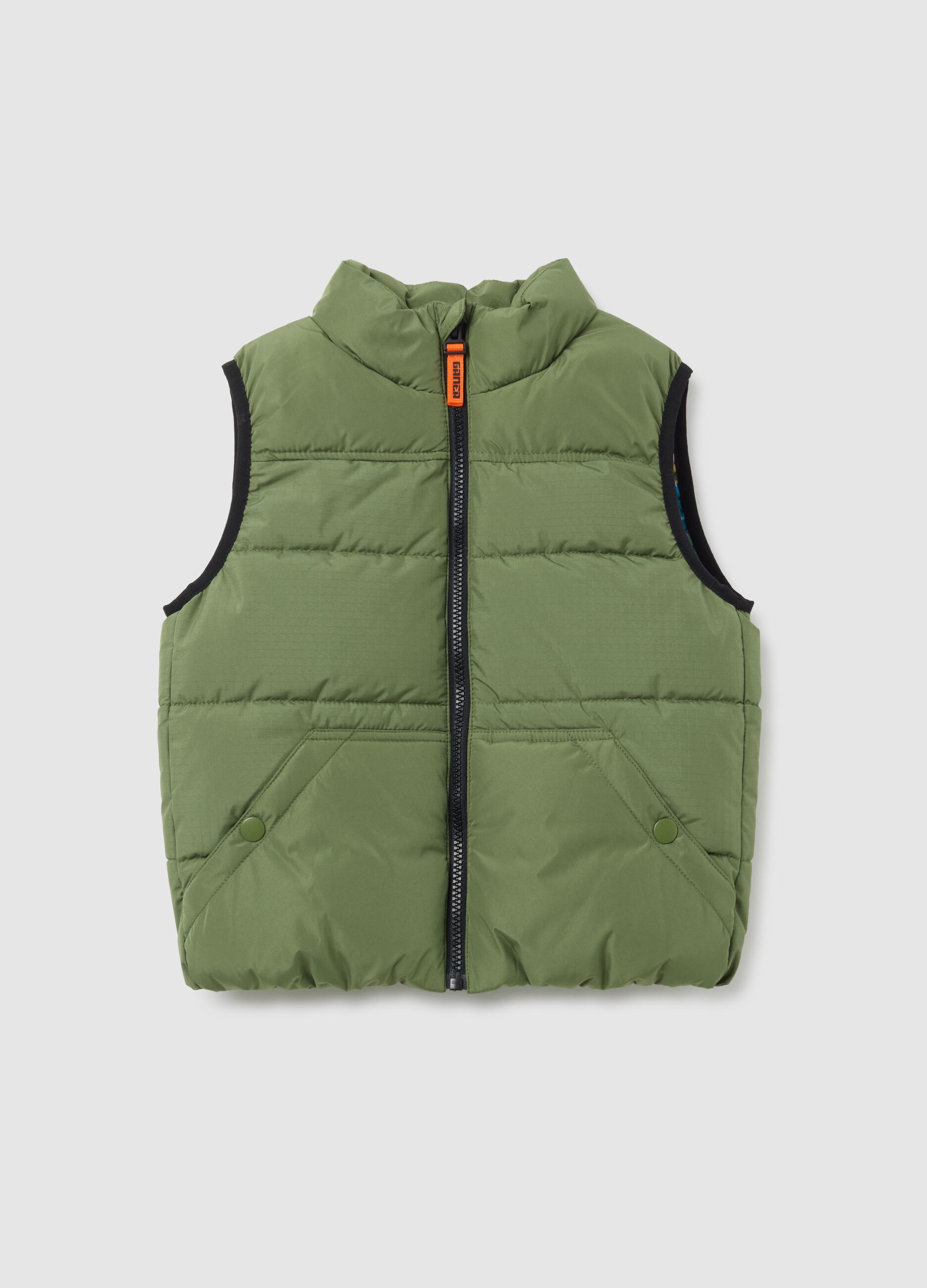 Kids' Green Regular Fit Water Resistant Vest