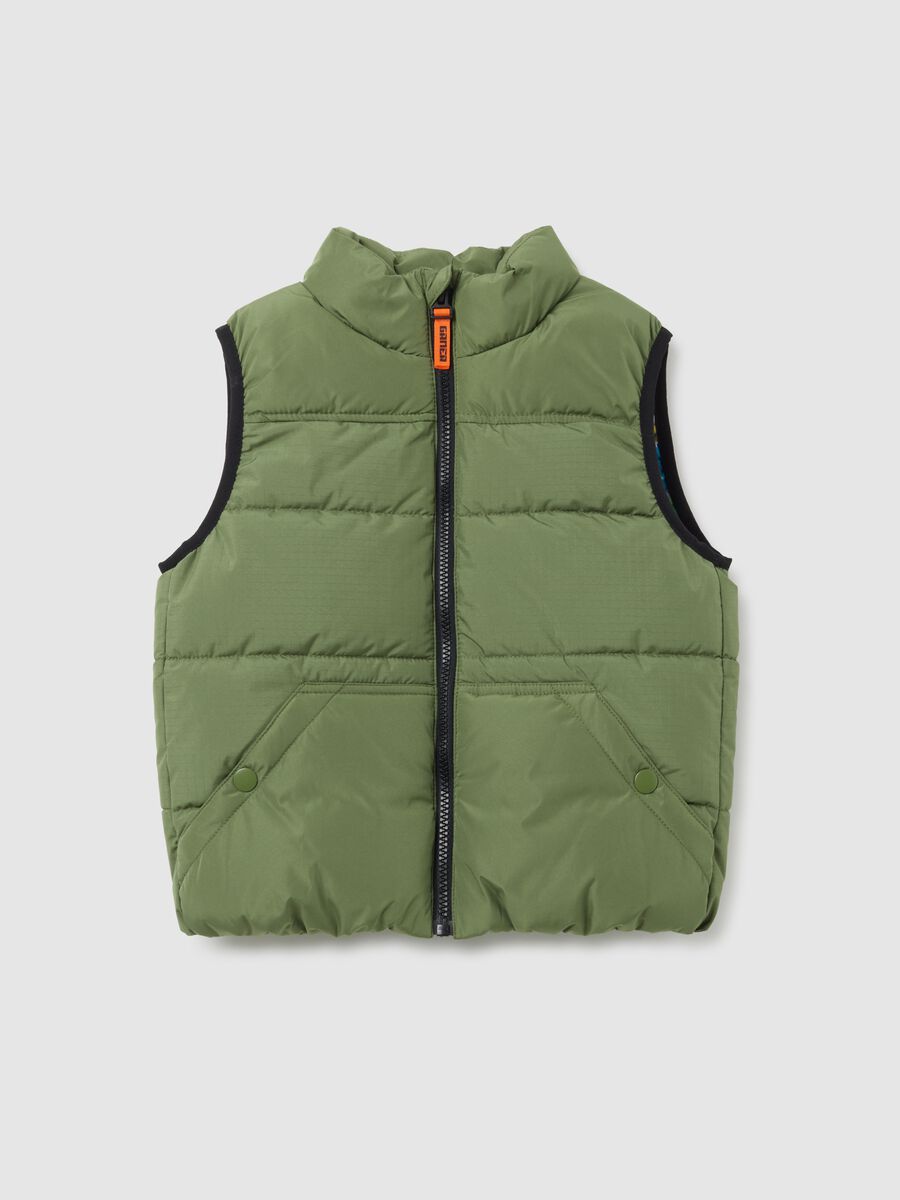 Kids' Green Regular Fit Water Resistant Vest_0
