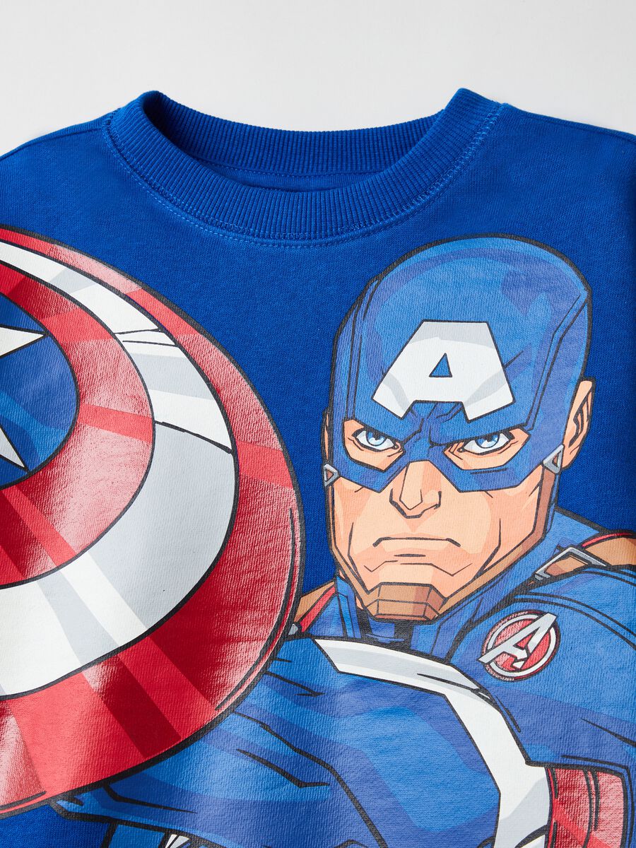 Jogging set in felpa stampa Captain America_2