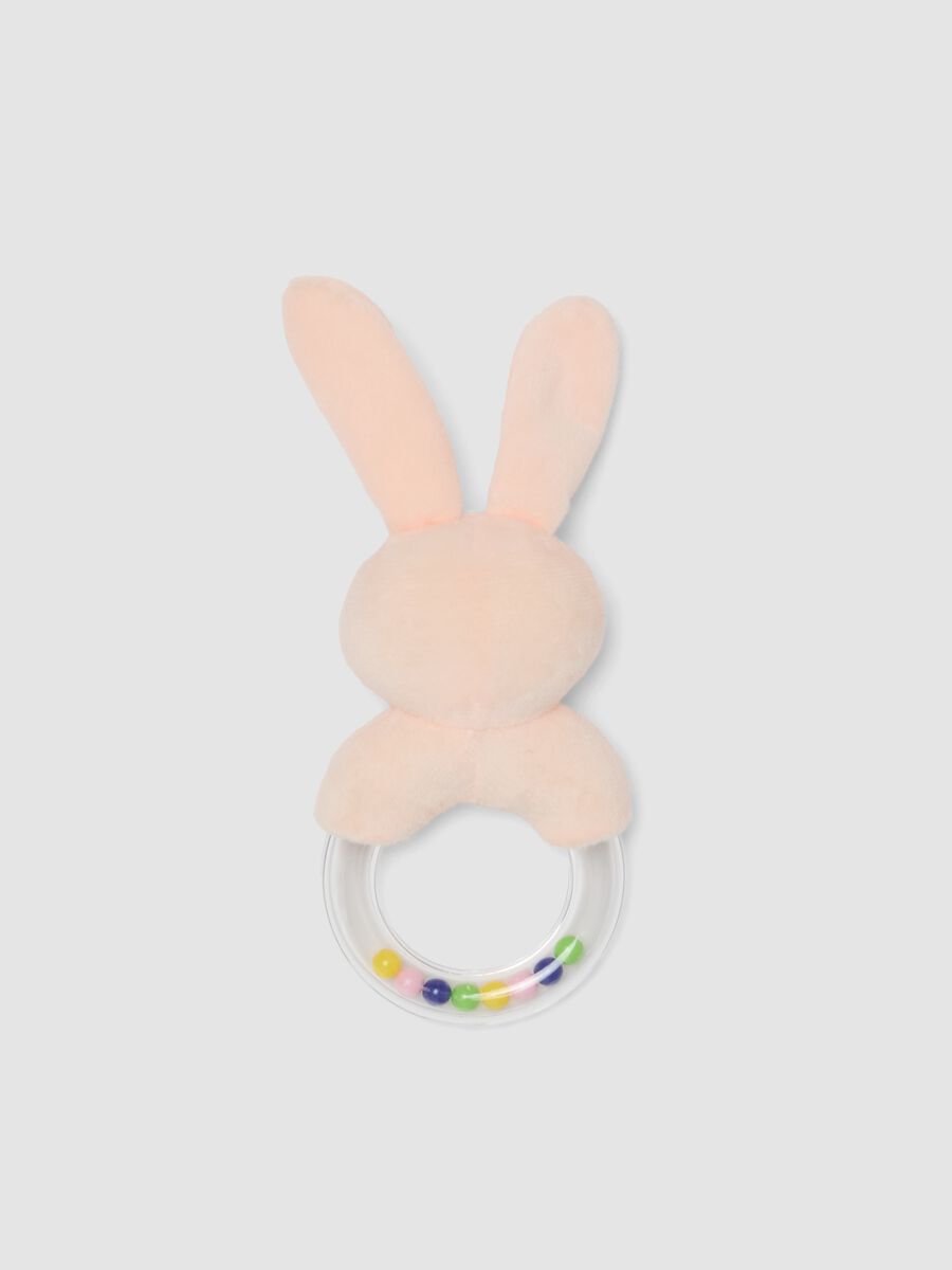 Bunny rattle with clear ring_1