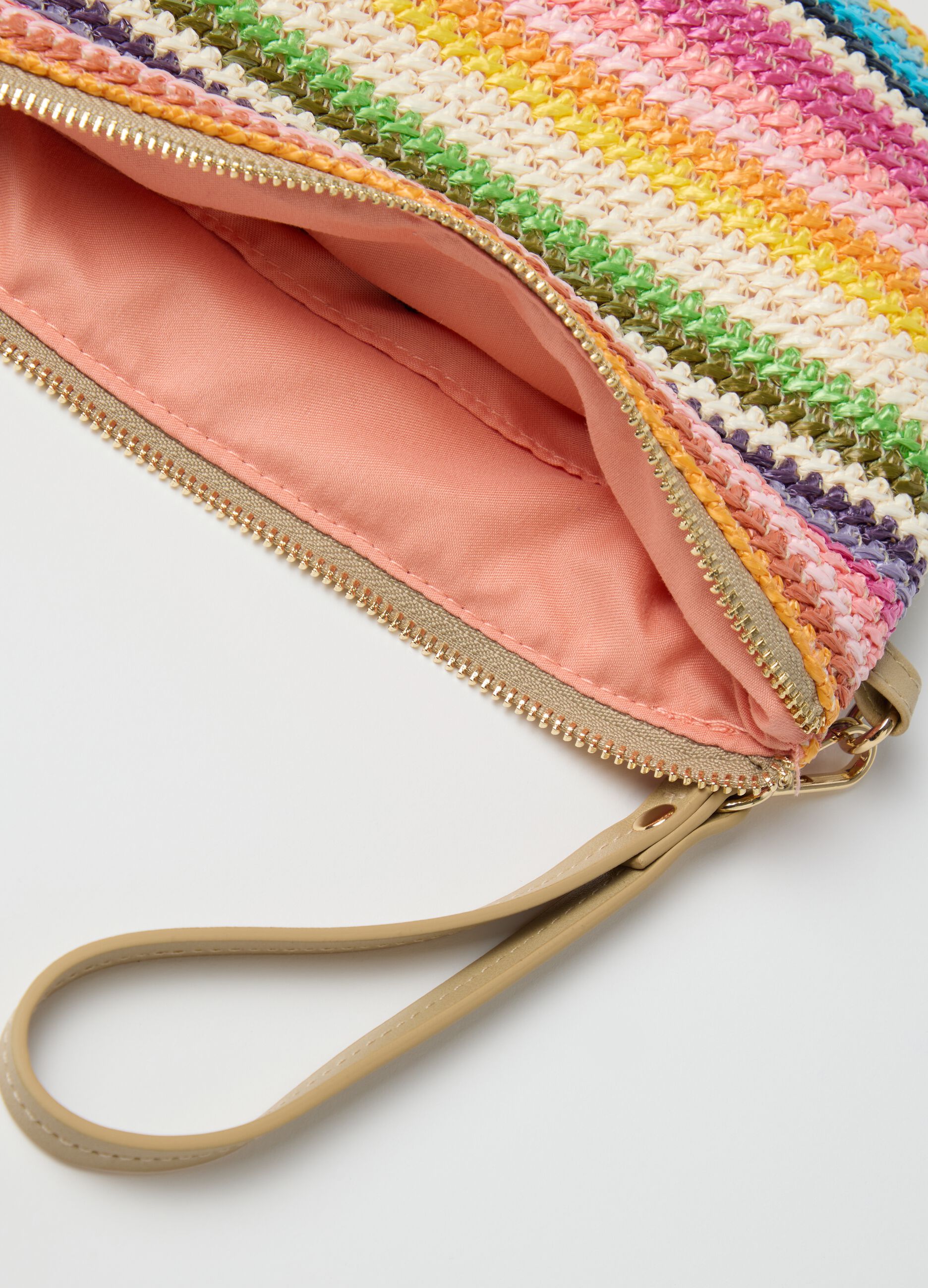 Pochette da donna in puro polipropilene multicolor