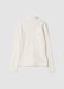White pure organic cotton T-shirt with mock neck_4