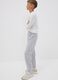 Grey organic cotton jogger trousers, regular fit, for boys_0