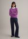 Purple pure cotton regular fit cable knit jumper_2