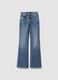 Light Blue Stretch Cotton Bootcut Jeans_4