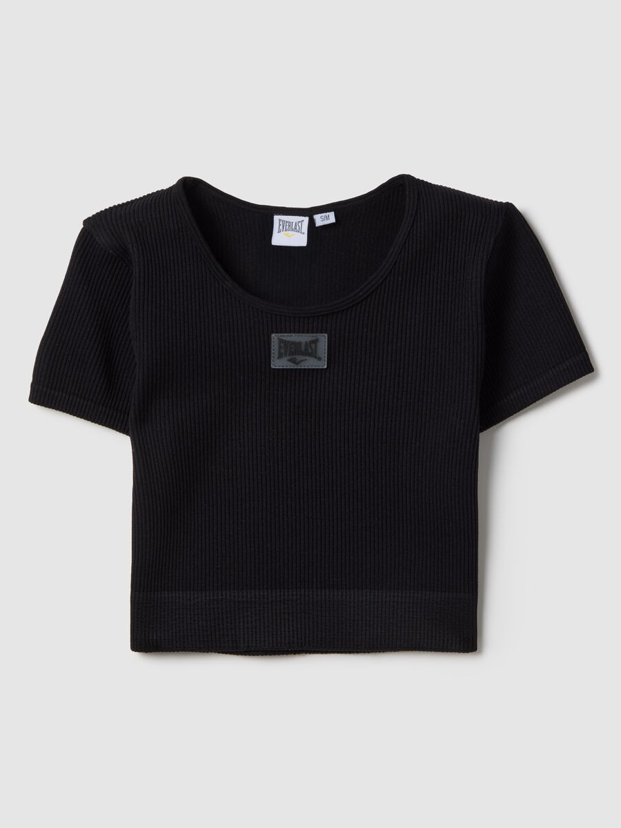 Black Boxy Fit Short Sleeve Sports T-shirt_4