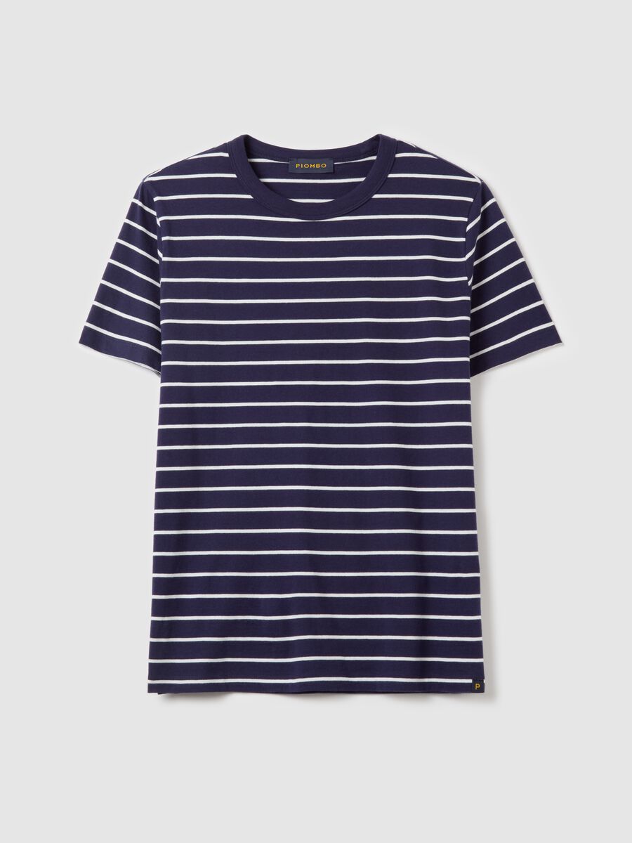 Cotton T-shirt with thin stripes_4