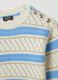 Pullover a righe con lavorazione traforata _2