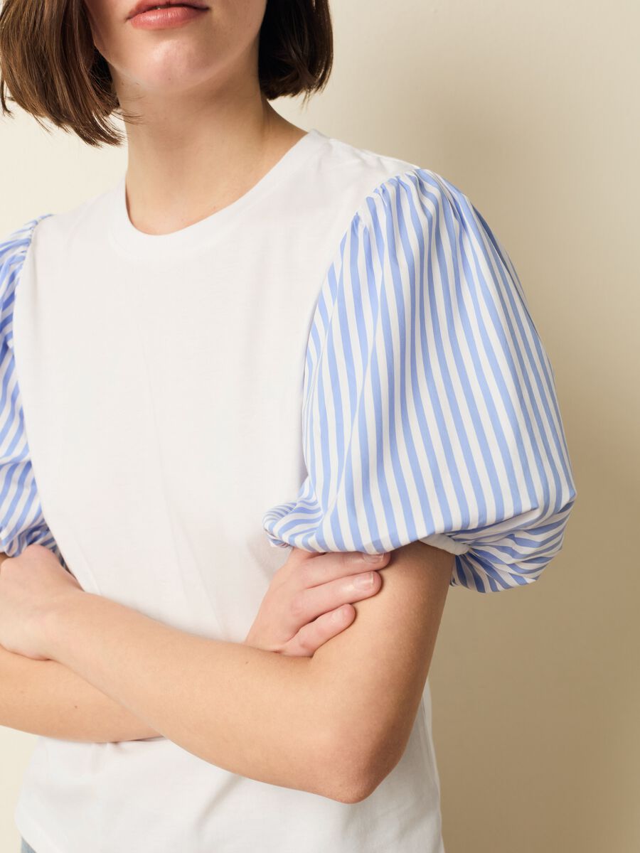 T-shirt with puff sleeves and stripes_2