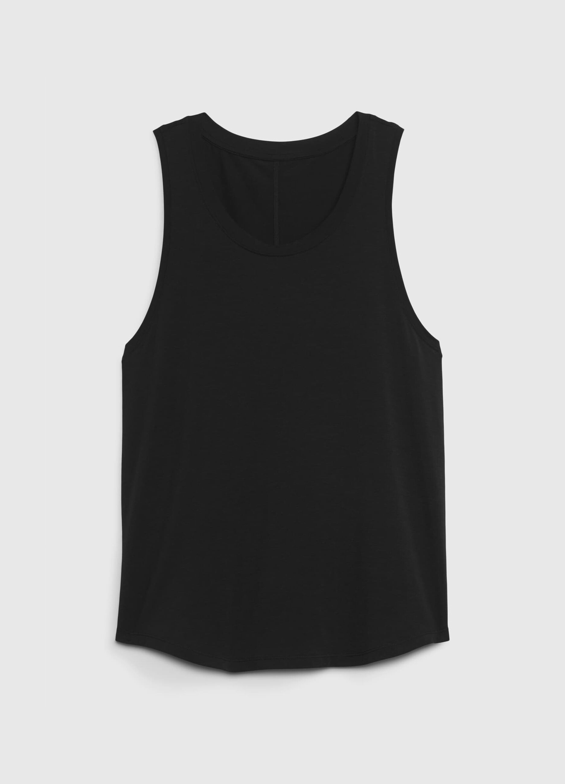Stretch tank top with round neck
