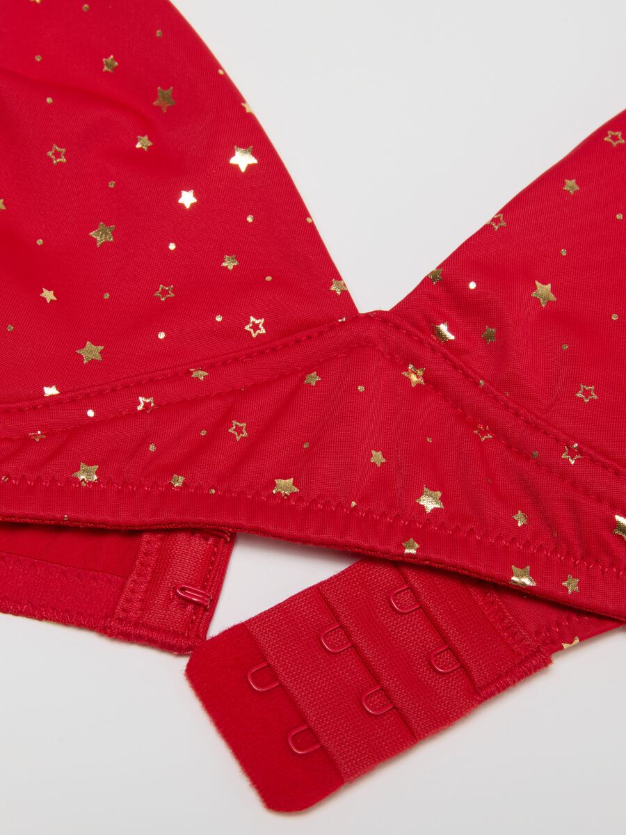 Red Triangle Bra with Stars_5