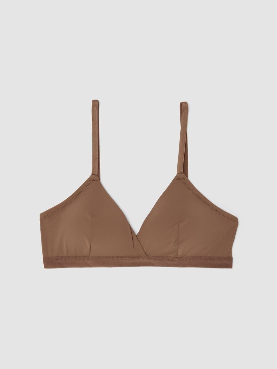 Reggiseno a triangolo beige con imbottitura rimovibile in tessuto elasticizzato_4
