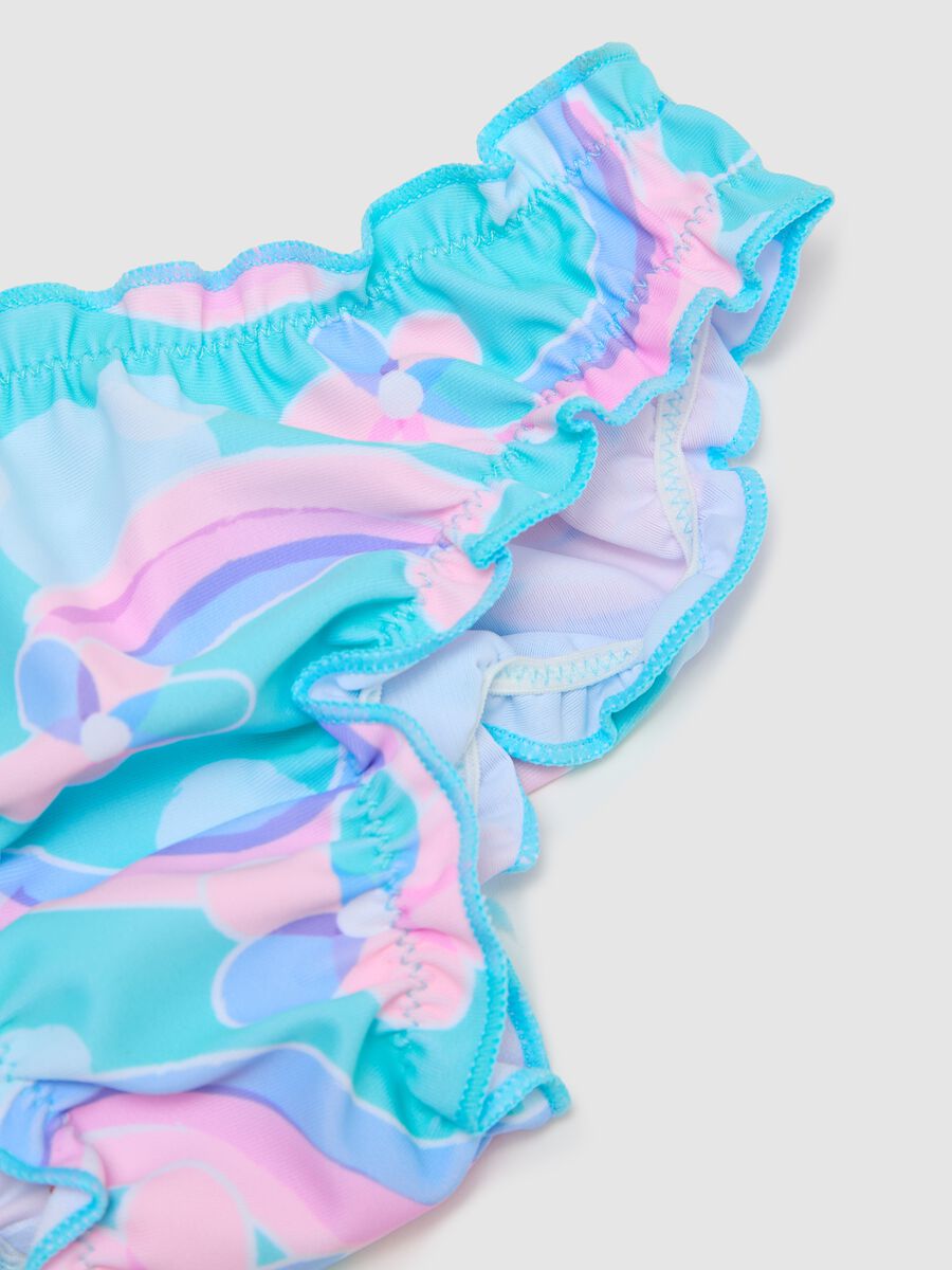 Girls’ bikini in multicoloured stretch fabric with print_3