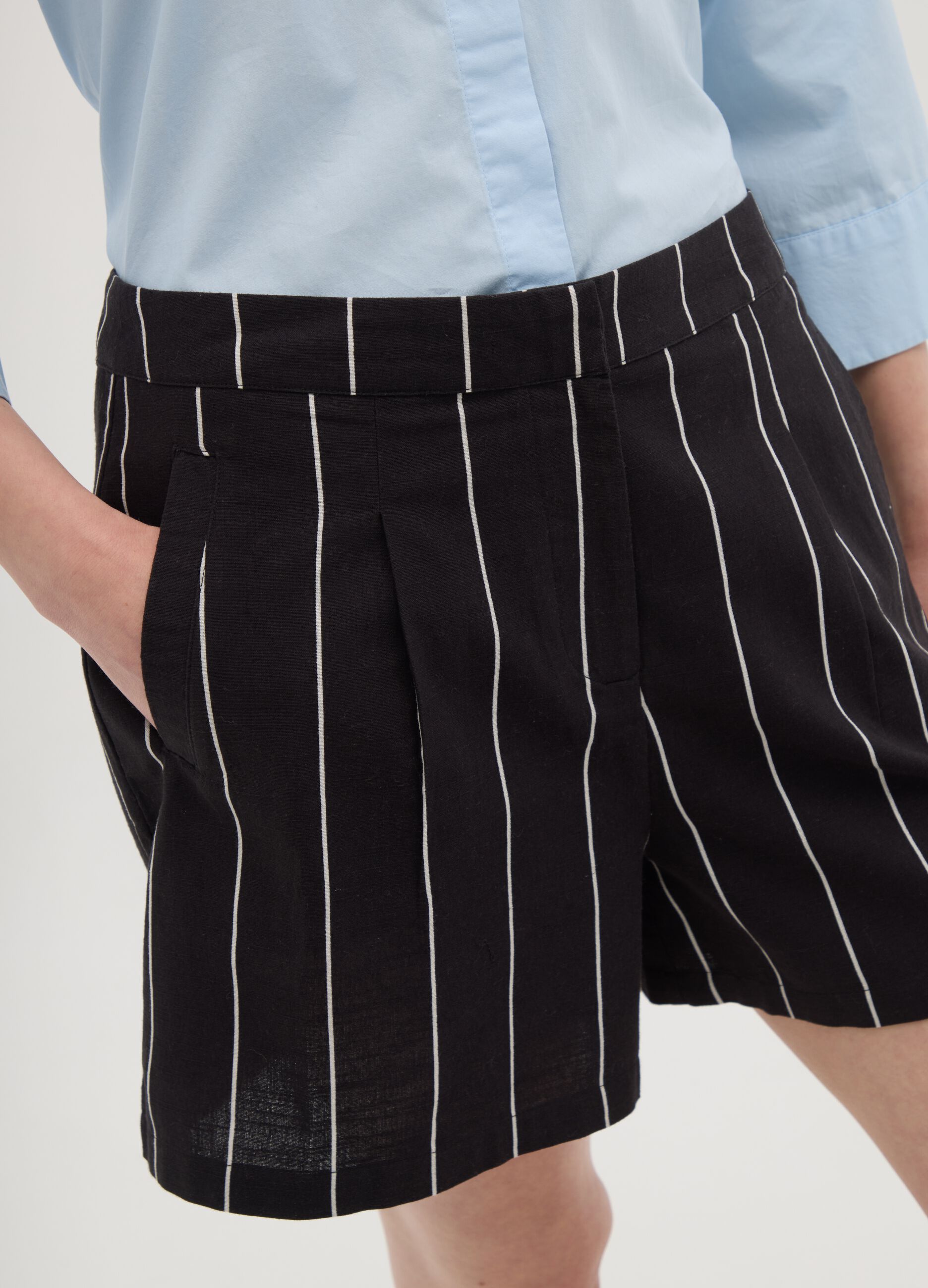 Women's multicolour pure cotton shorts, regular fit