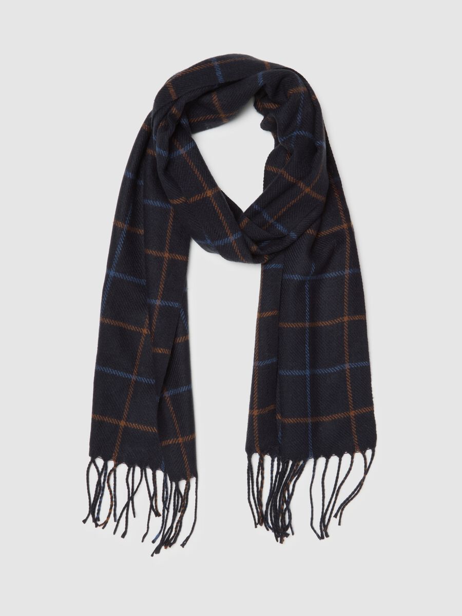 Multicolour scarf with fringes_0