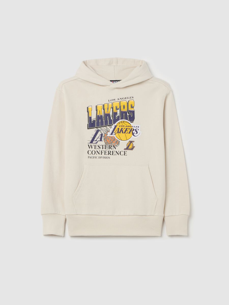 Sweatshirt with hood and NBA Los Angeles Lakers print_3