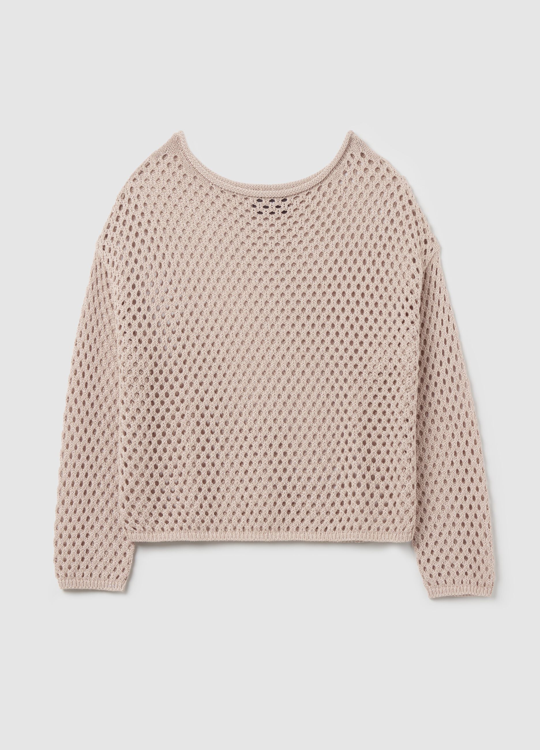 Maglia open stitch in lurex