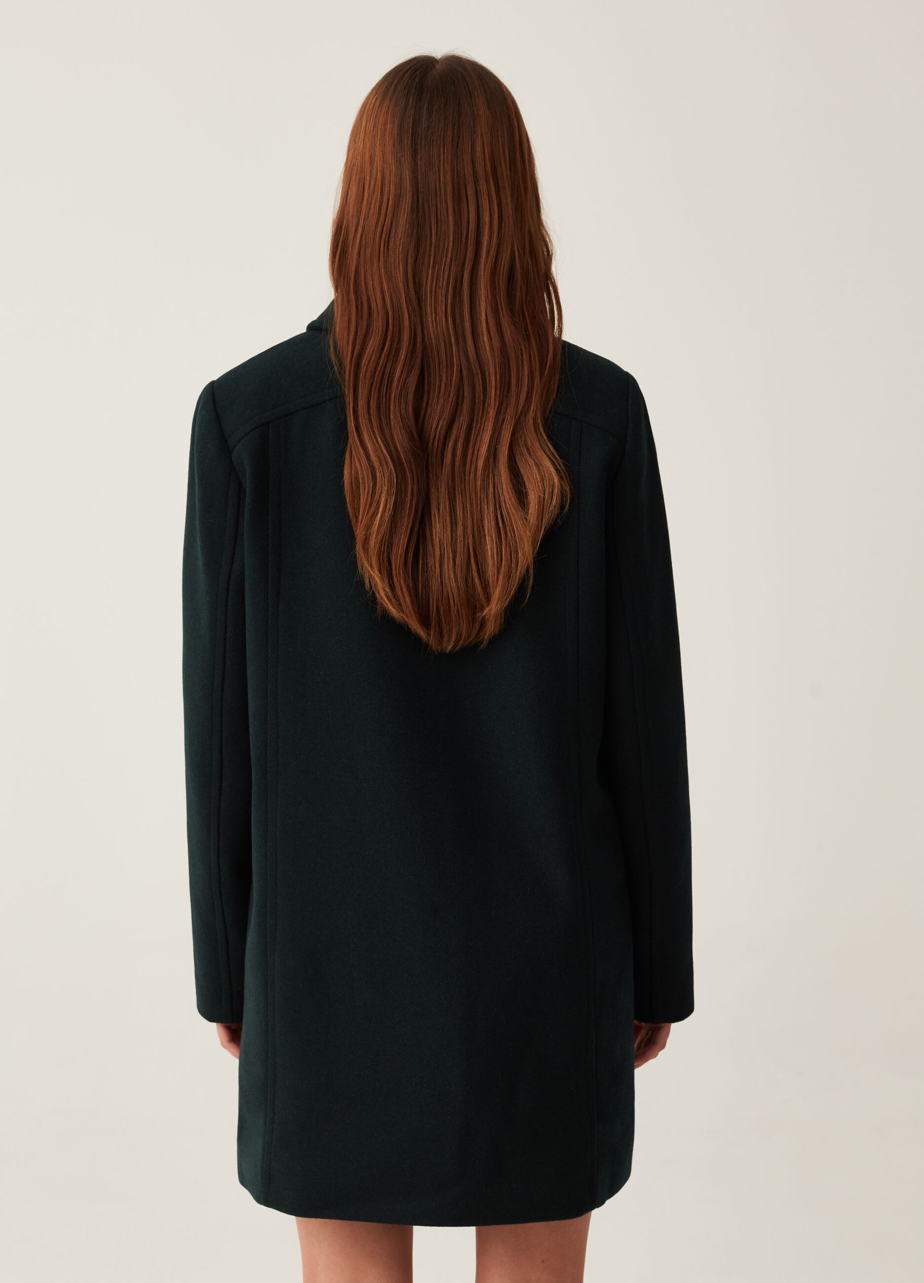 Cappotto monopetto con colletto