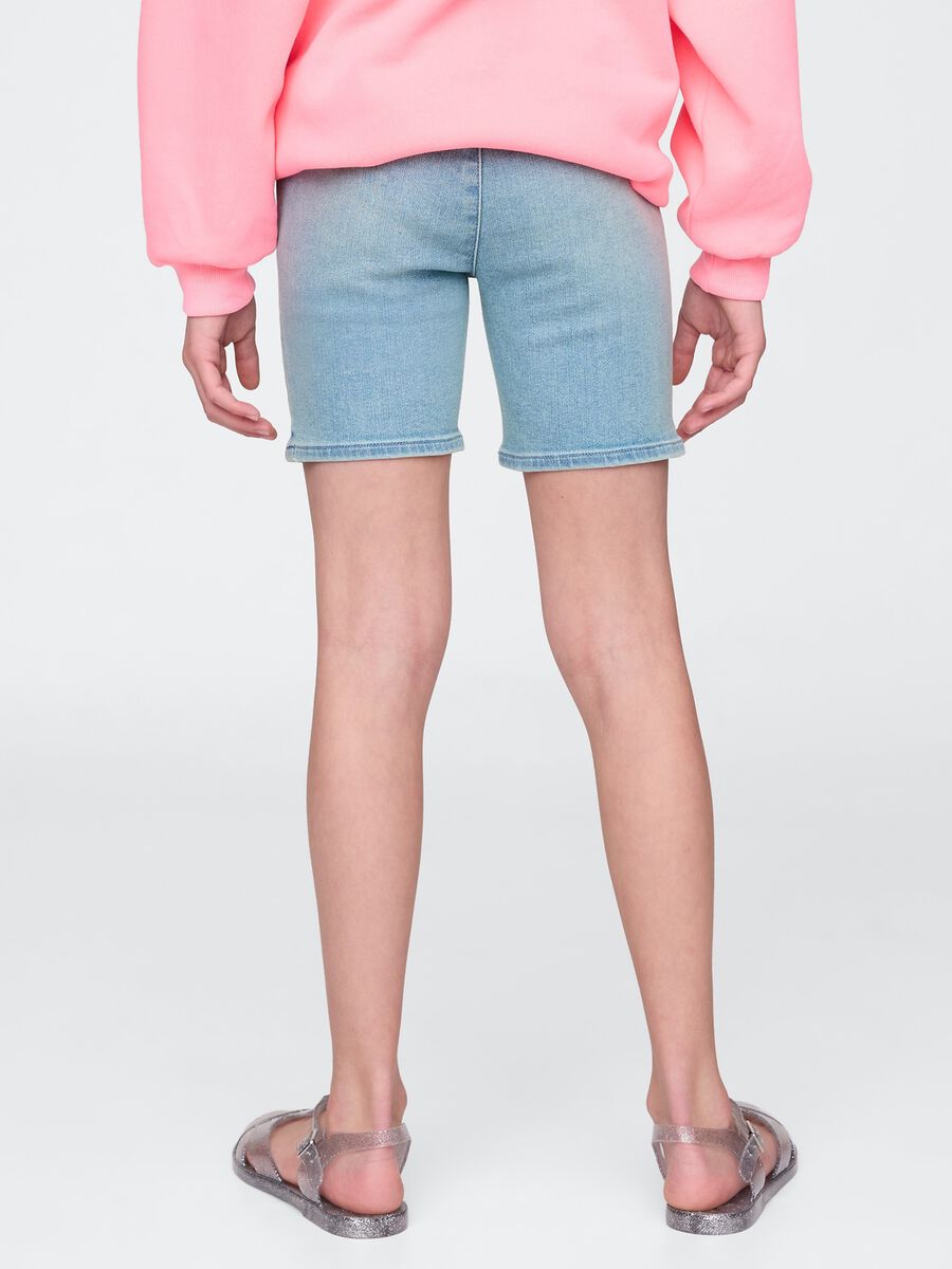 Blue denim shorts for girls_2