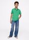 Green polo shirt in stretch fabric_1