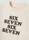 T-shirt bianca in puro cotone con stampa frontale Six Seven boxy fit_6