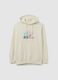 Beige regular fit cotton-blend hooded sweatshirt_4