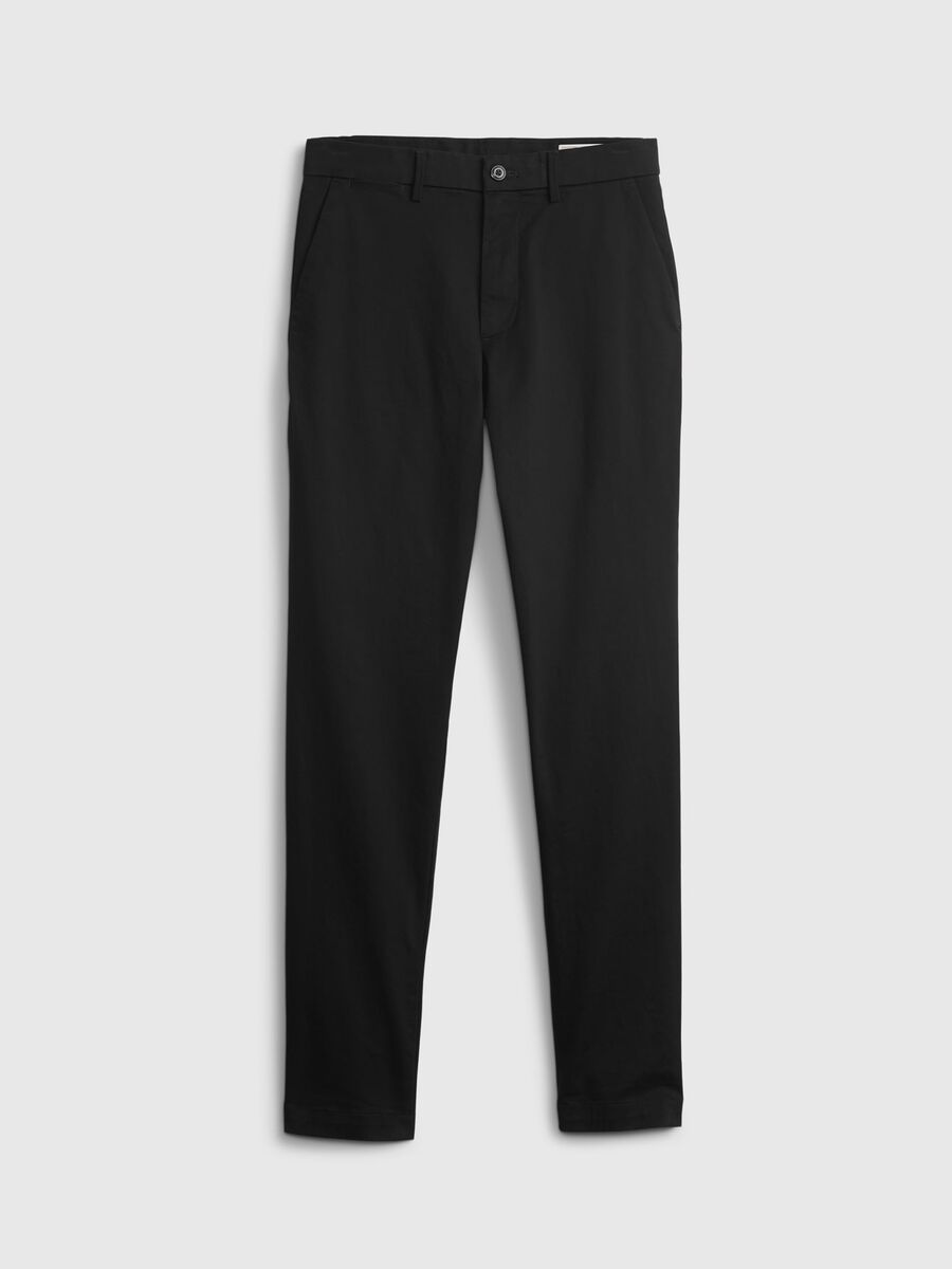 Slim fit, stretch cotton trousers_1