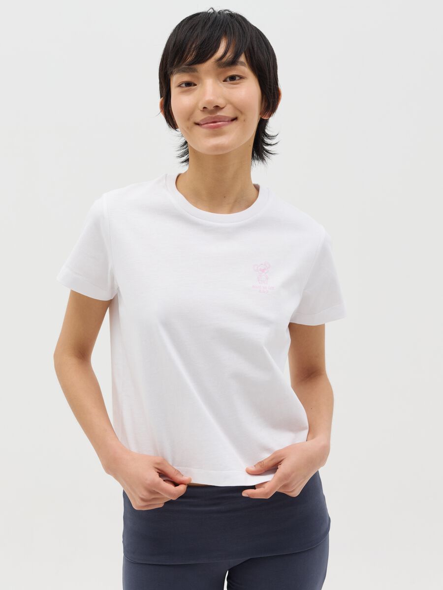 White boxy-fit T-shirt in cotton_0