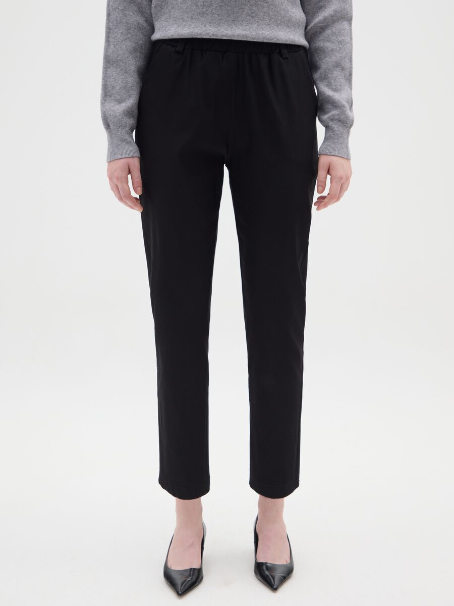 Regular Fit Black Trousers_1