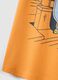 Kids' oversized orange pure cotton T-shirt with print_3