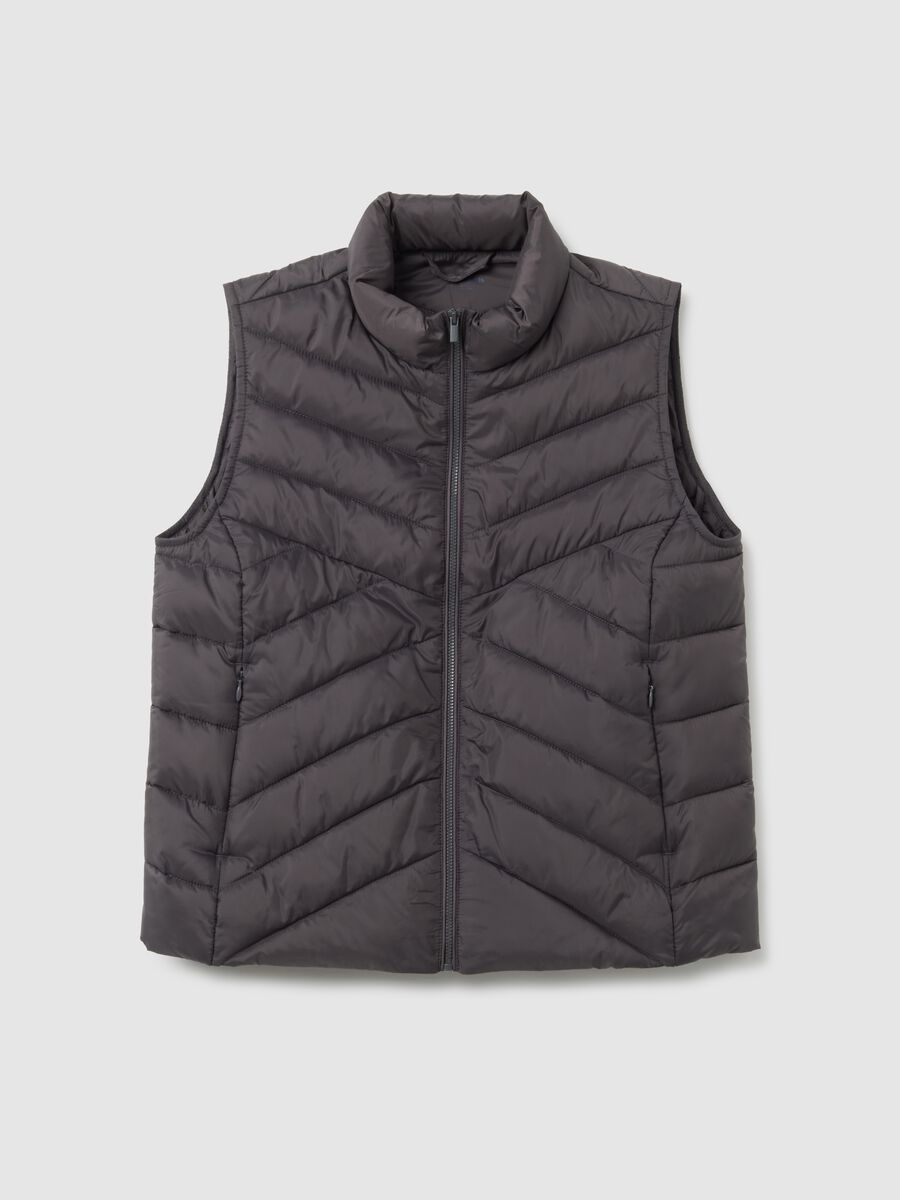 Gilet in misto grigio regular fit_0
